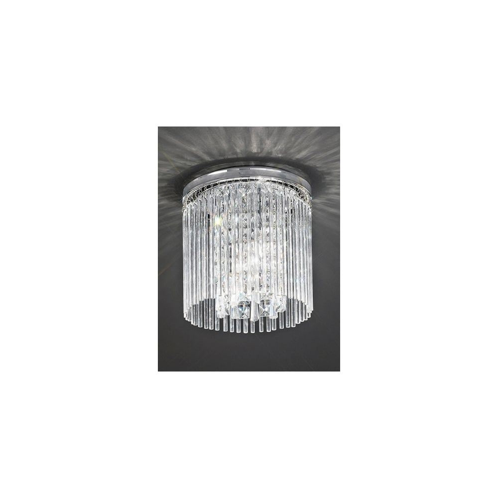 Fran Lighting C5723 3 Light Ceiling Flush Chrome