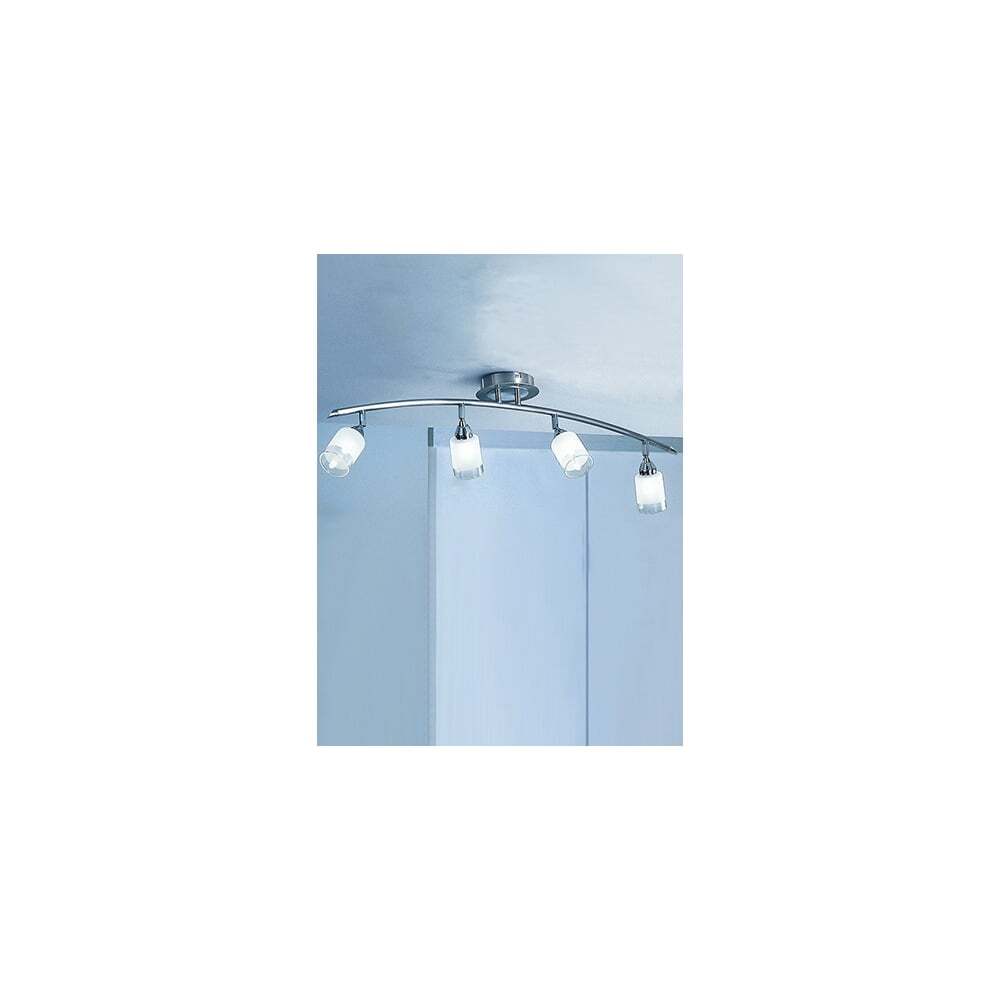 Fran Lighting D40024 4 Light Ceiling Flush Chrome / Satin Nickel