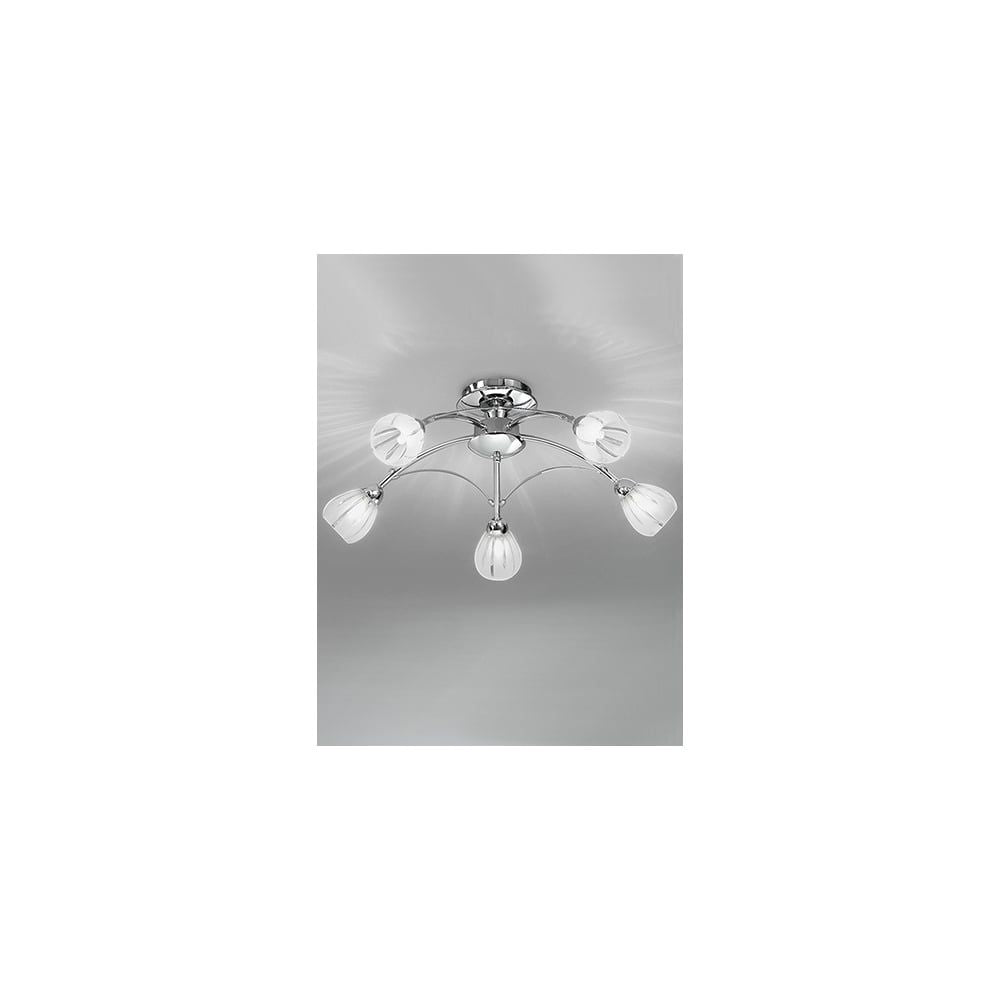 Fran Lighting F2206/5 | 5 Light Ceiling Flush | Chrome Finish