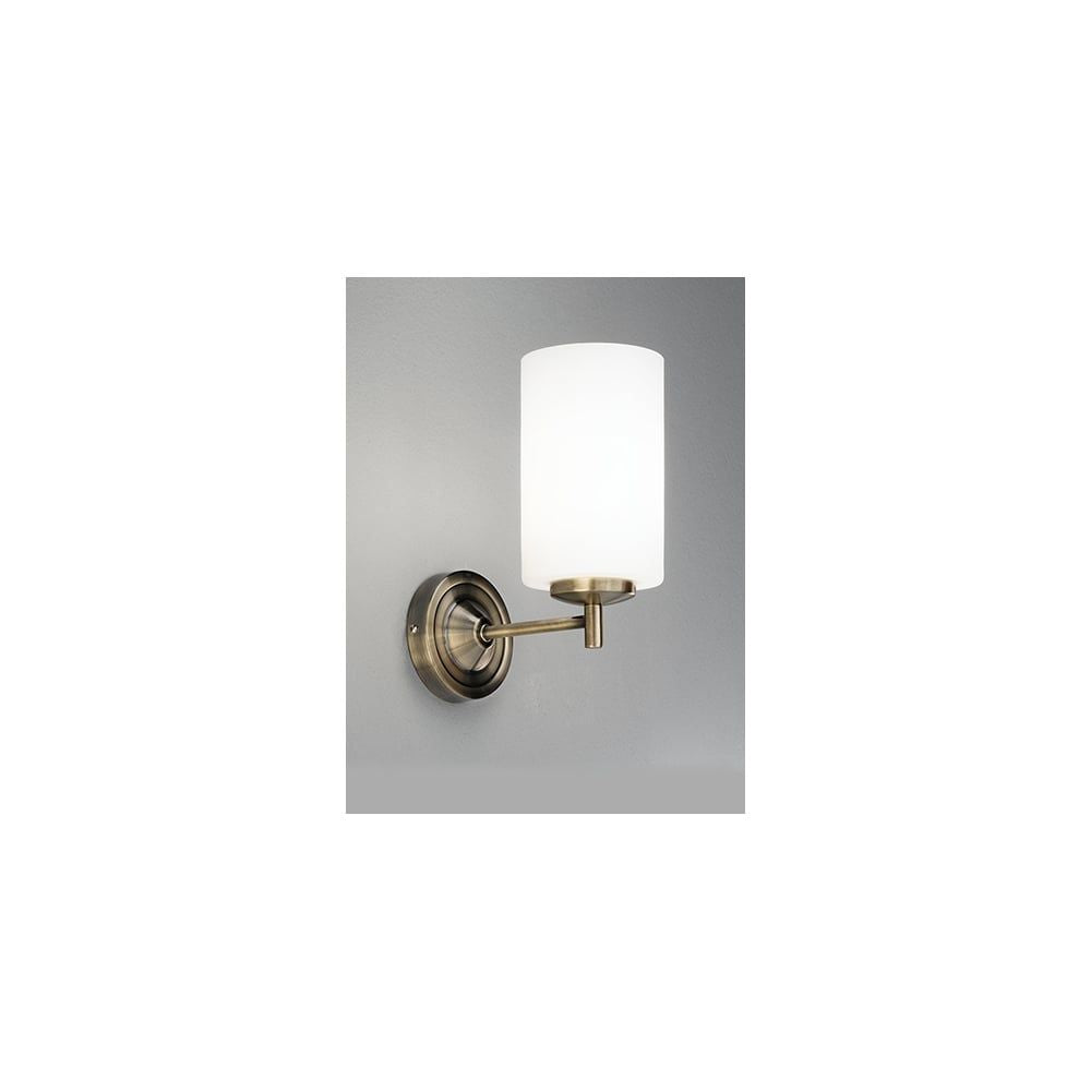 Fran Lighting F2253/1 | Wall Bracket Bronze | Matt Opal Glass Elegance