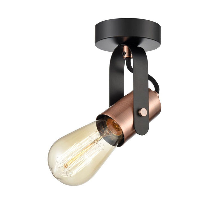 Franklite FL2456-1 Debut 1 Light Ceiling / Wall Light Black Copper