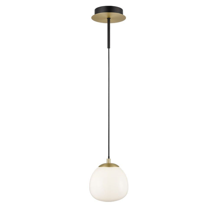 Franklite FL2460-1 Vermeer 1 Light Ceiling / Wall Black Gold Opal