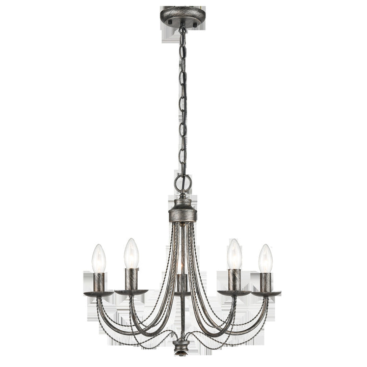 Fran Lighting F2462-5 Philly 5 Light Pendant Brushed Silver