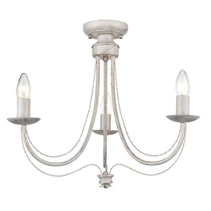 Franklite FL2466-3 Philly 3 Light Pendant White Gold