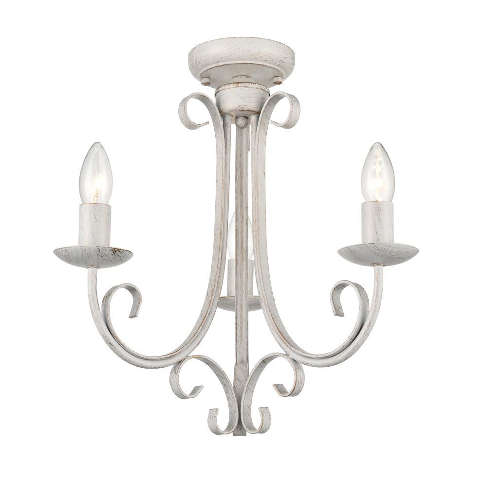 Franklite PE7613 Babylon 3 Light Pendant White