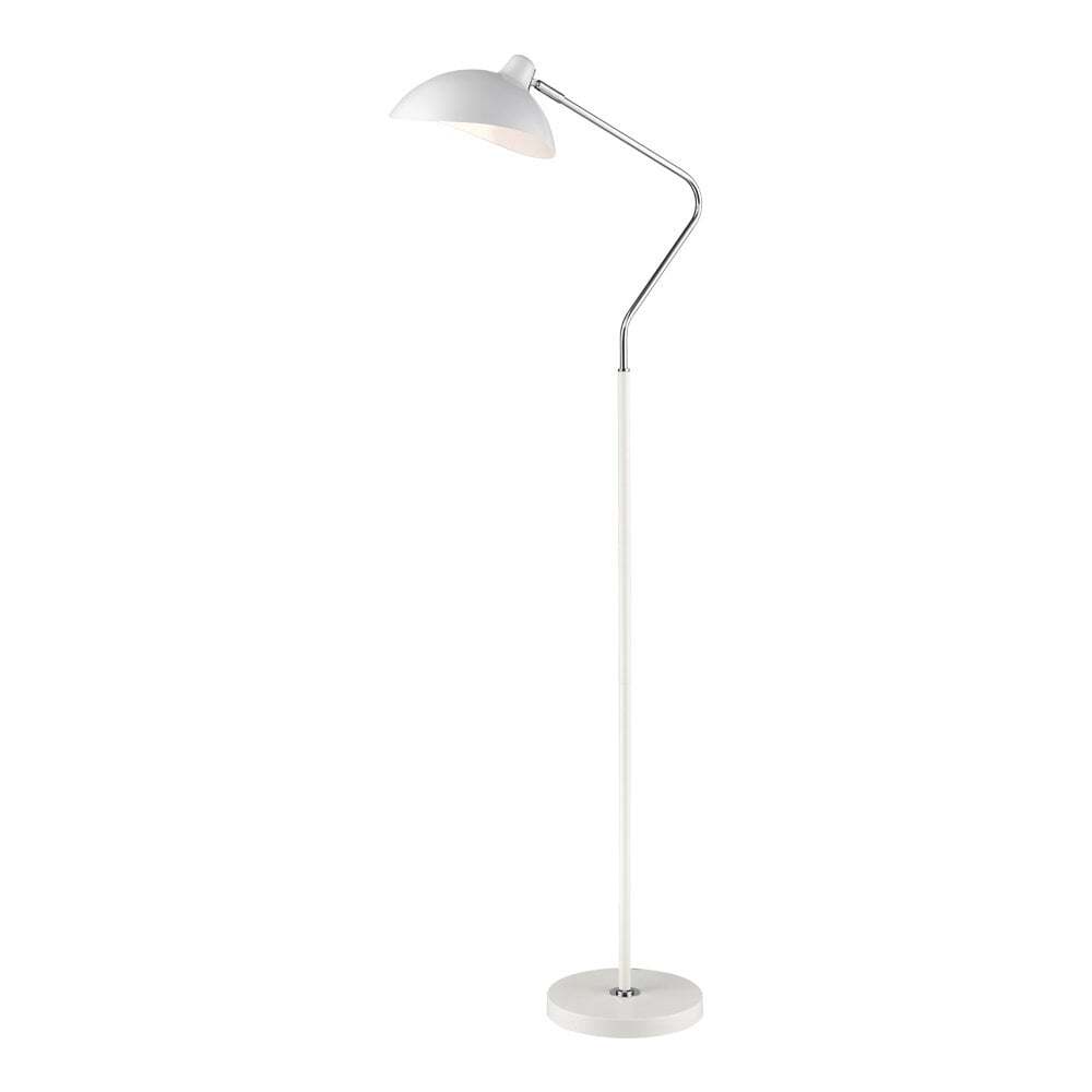 Fran Lighting S243 1 Light Floor Lamp White / Chrome