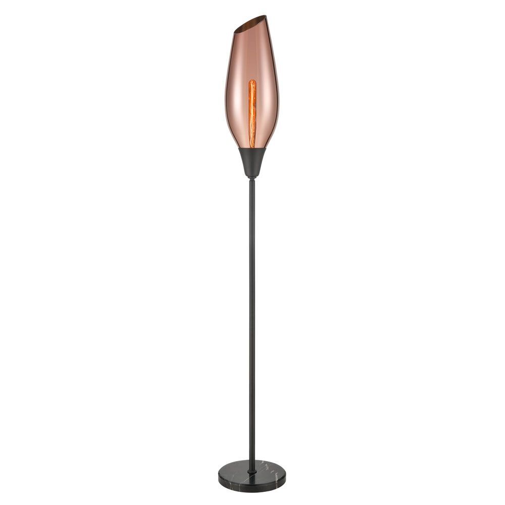 Fran Lighting S260 Taper Copper 1 Light Floor Lamp Black