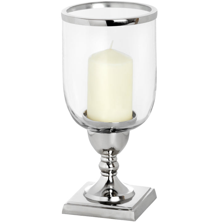 Hill Interiors 11273 Nickel Tall Round Candle Lamp