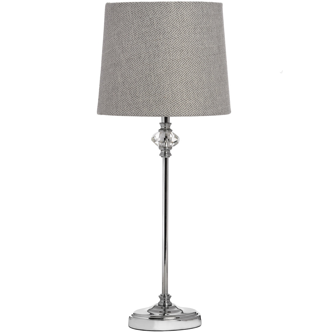 Hill Interiors 17589 Florence | Chrome Table Lamp | Glass Detail