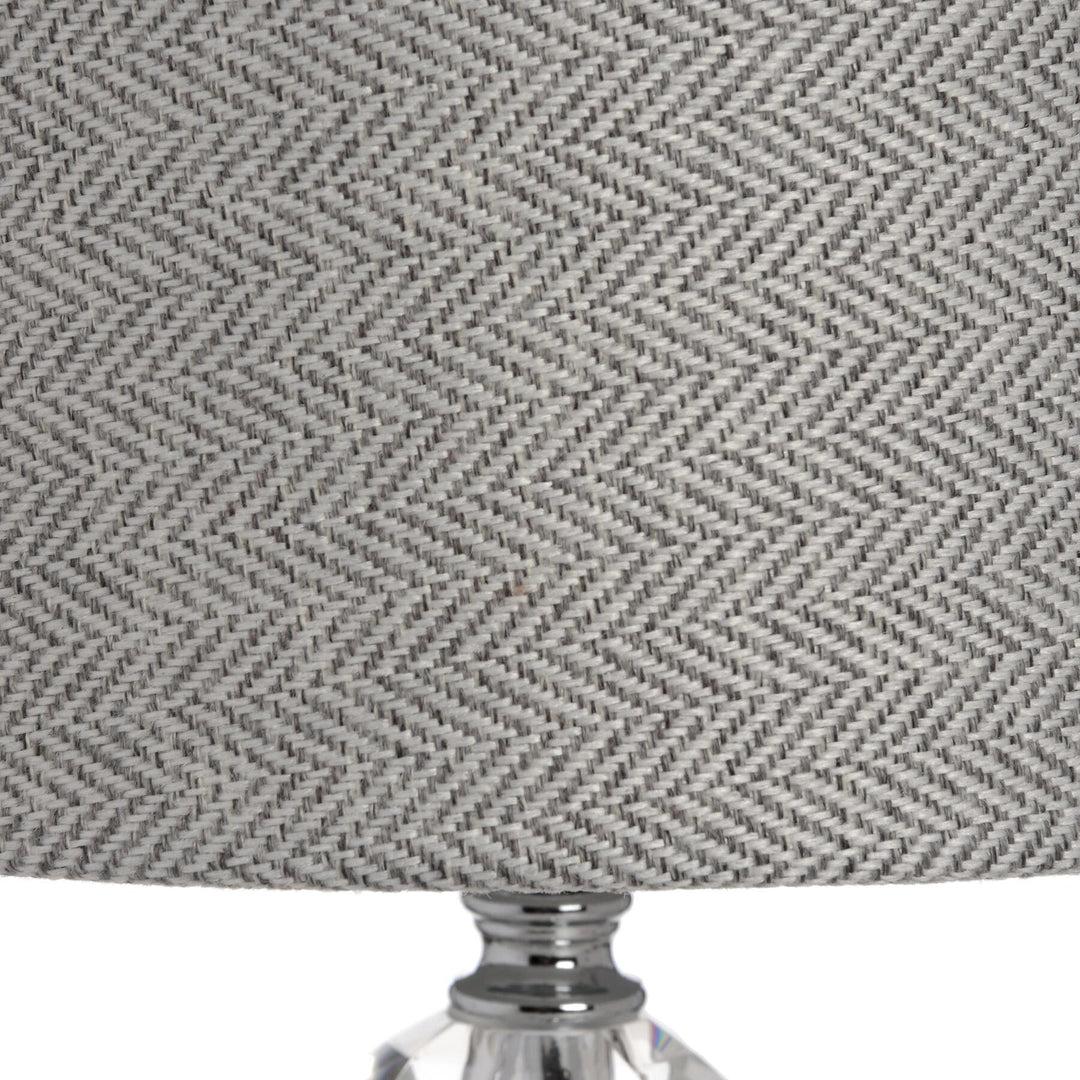Hill Interiors 17589 Florence | Chrome Table Lamp | Glass Detail