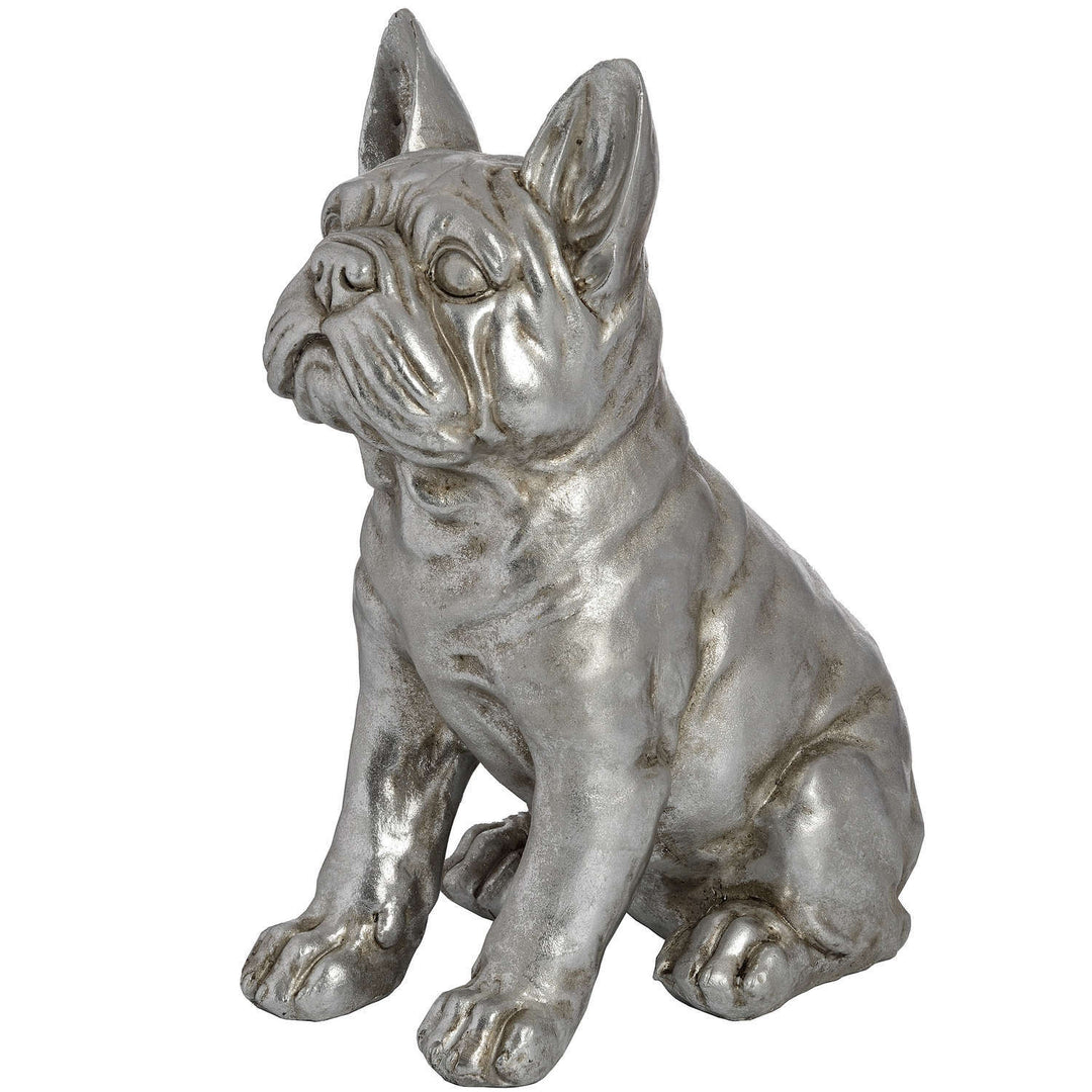 Hill Interiors 18410 Antique Silver French Bull Dog