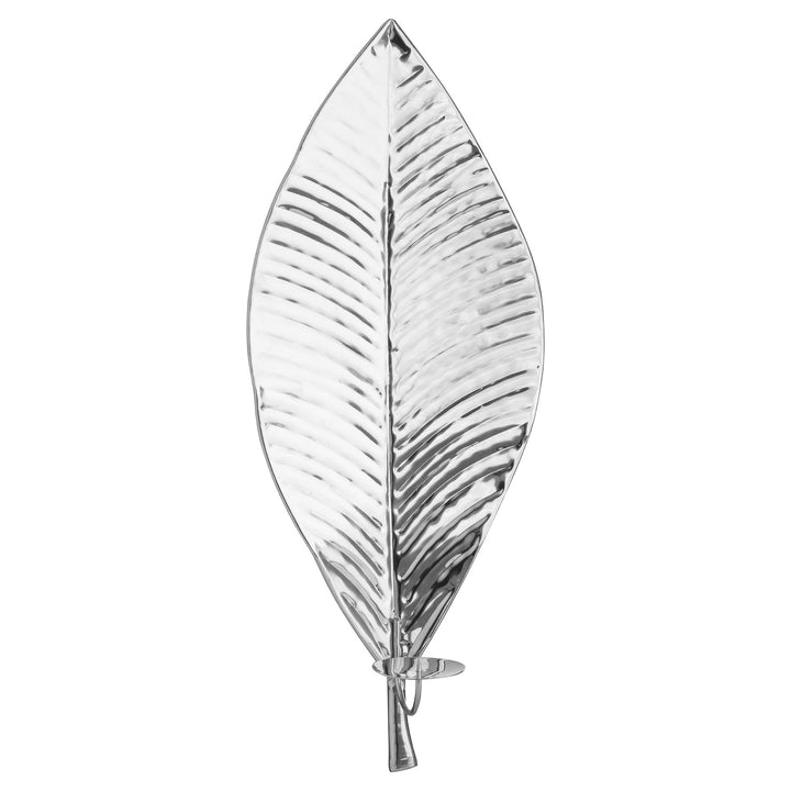 Hill Interiors 20257 Large Silver Leaf Wall Hanging Candle Holder