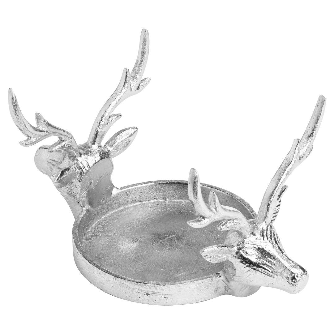 Hill Interiors 21339 Farrah Collection Silver Large Stag Candle Holder