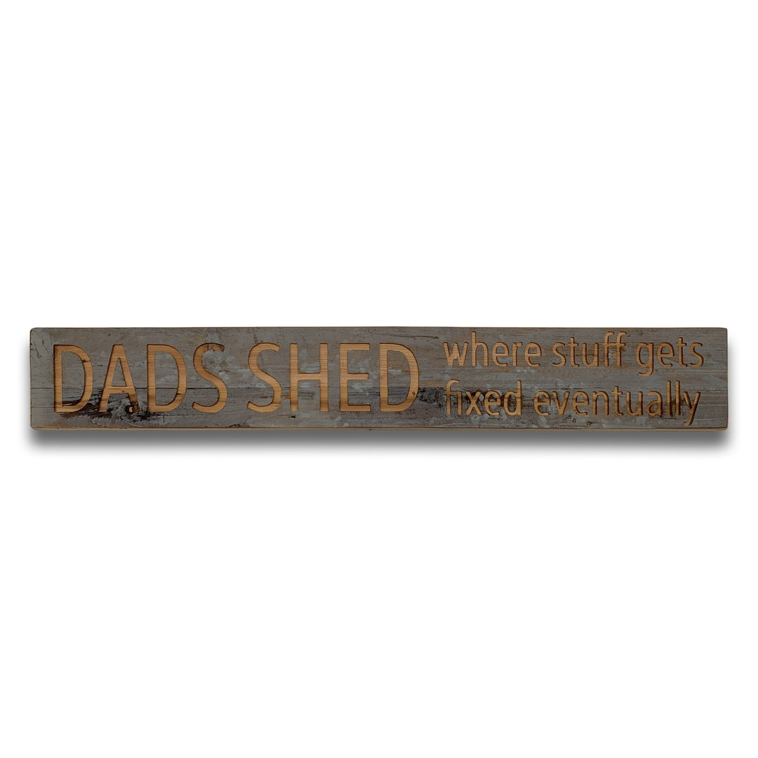 Hill Interiors 21365 Dads Shed Grey Wash Wooden Message Plaque