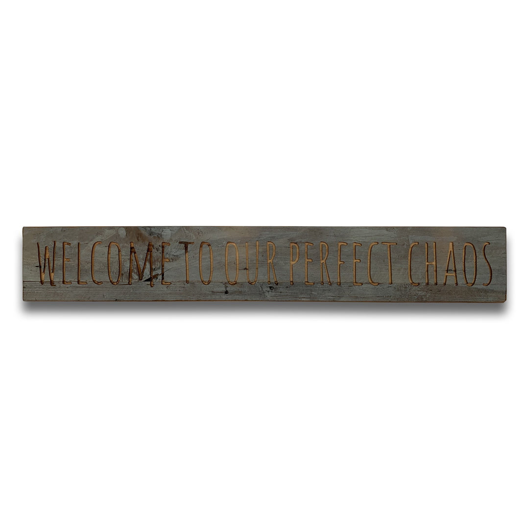Hill Interiors 21366 Perfect Chaos Grey Wash Wooden Message Plaque