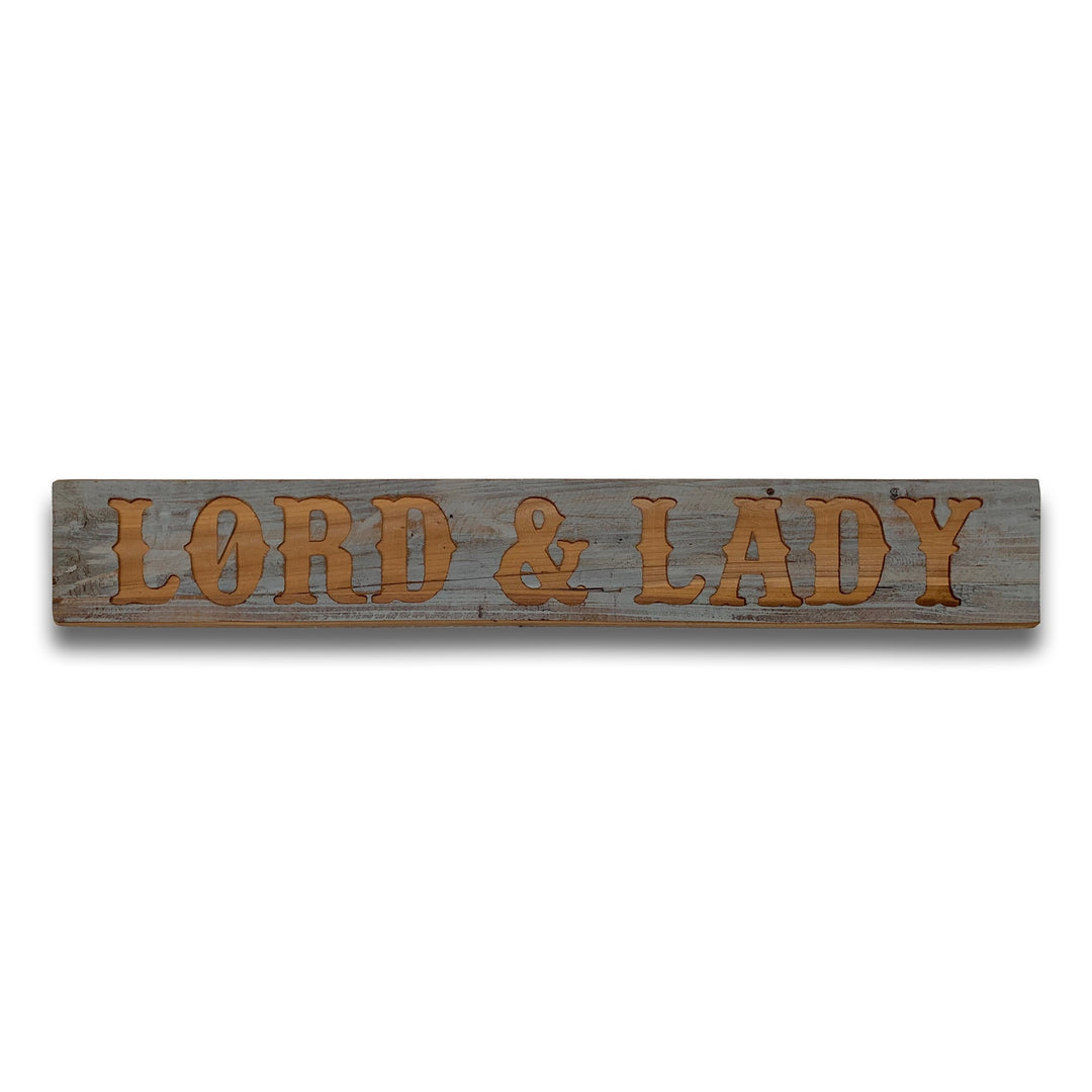 Hill Interiors 21367 Lord & Lady Grey Wash Wooden Message Plaque