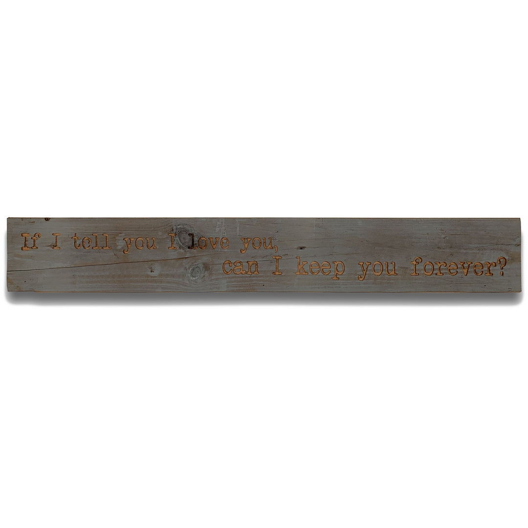 Hill Interiors 21373 I Love You Grey Wash Wooden Message Plaque