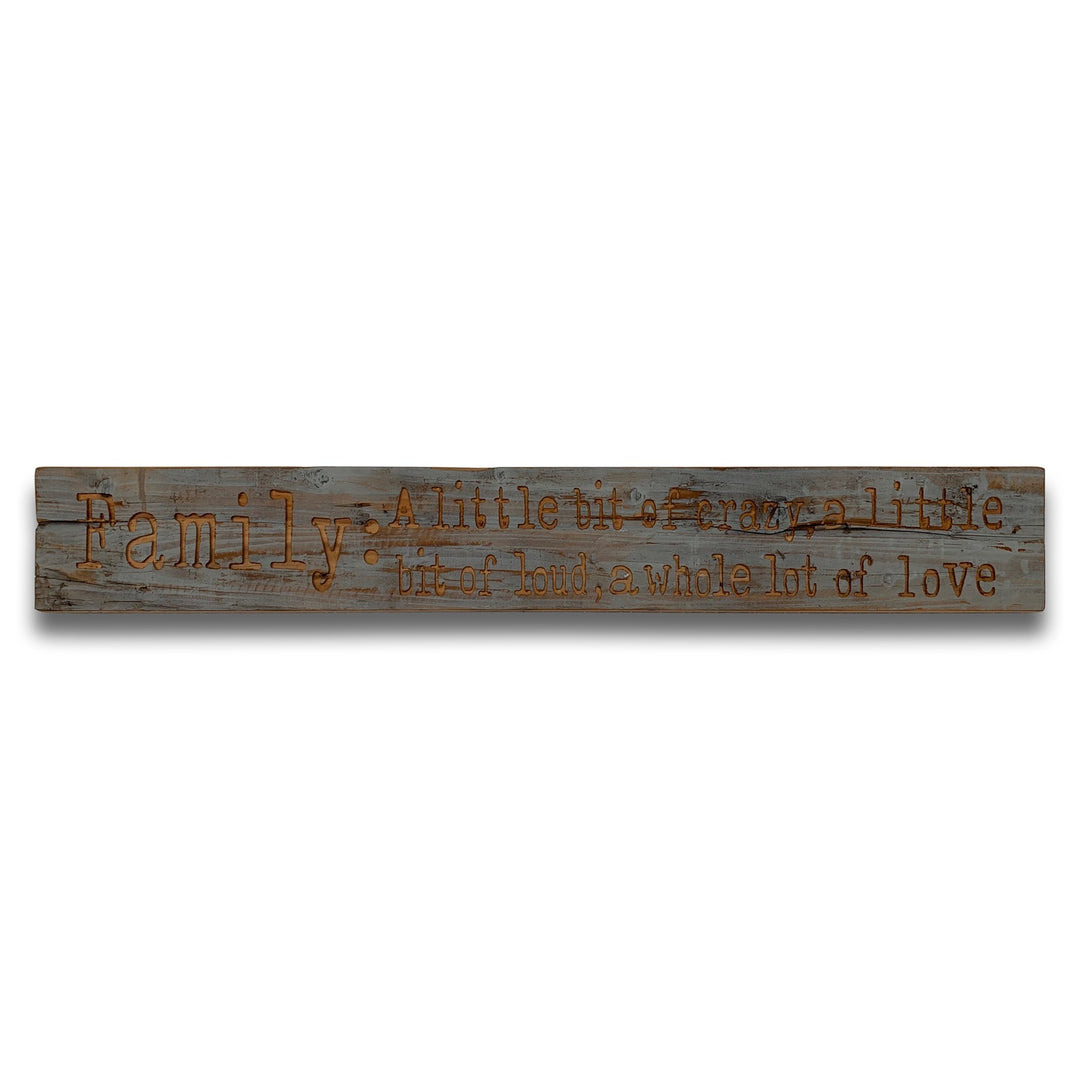 Hill Interiors 21388 Family Large Grey Wash Wooden Message Plaque