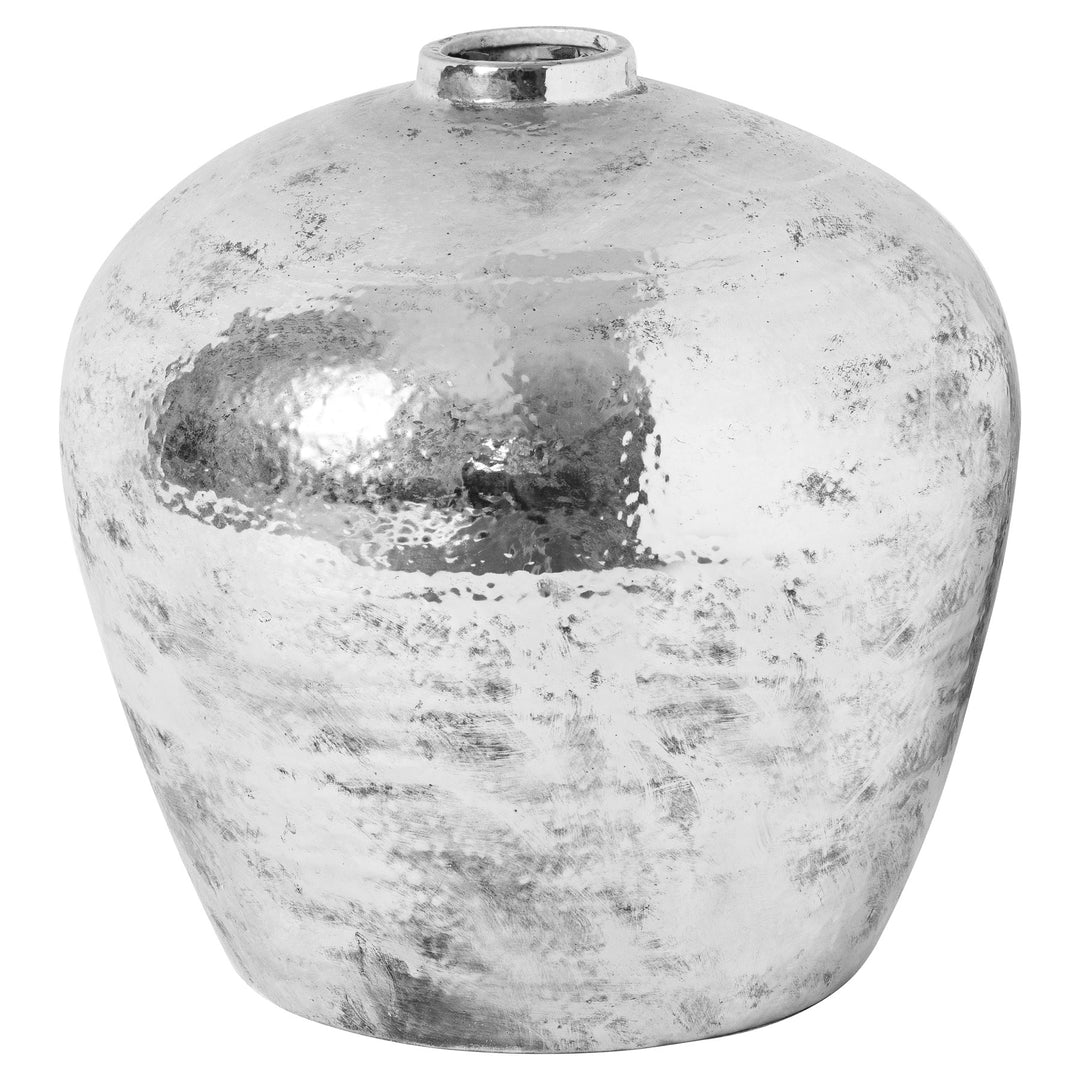 Hill Interiors 21718 Hammered Silver Astral Vase