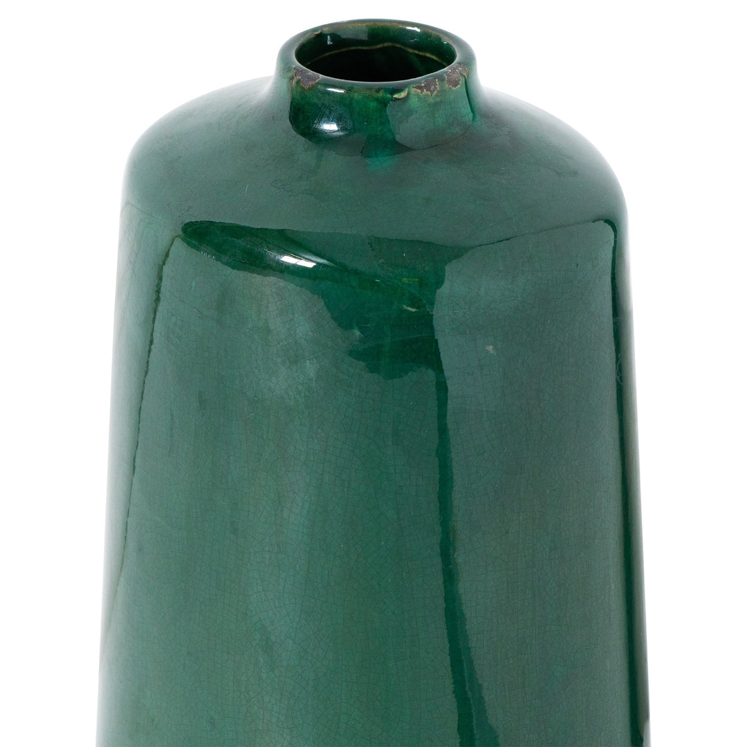 Hill Interiors 21766 Garda Emerald Glazed Liv Vase