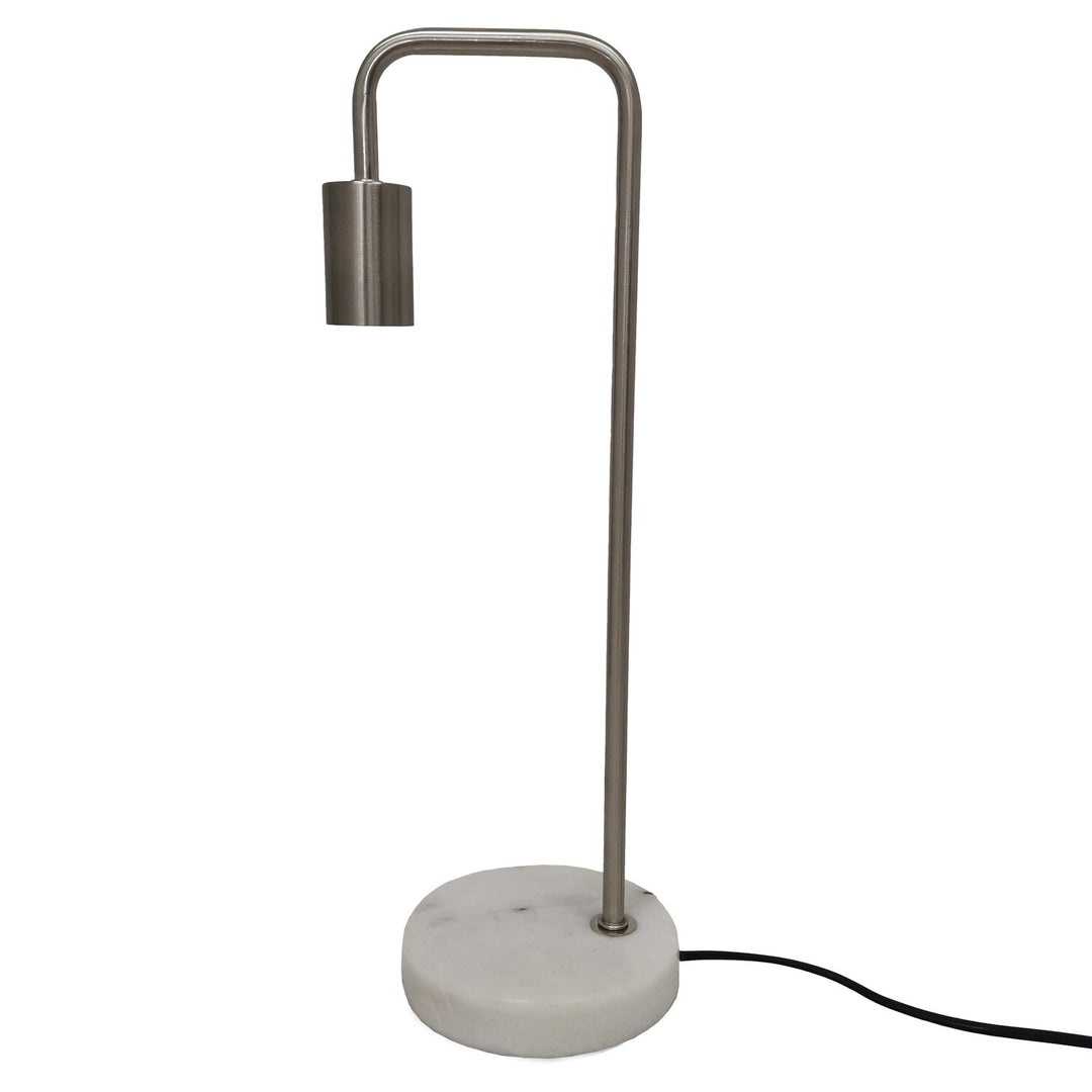 Hill Interiors 21799 Marble And Silver Industrial Desk Lamp