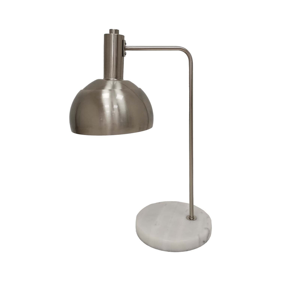 Hill Interiors 21800 Marble And Silver Industrial Adjustable Desk Lamp