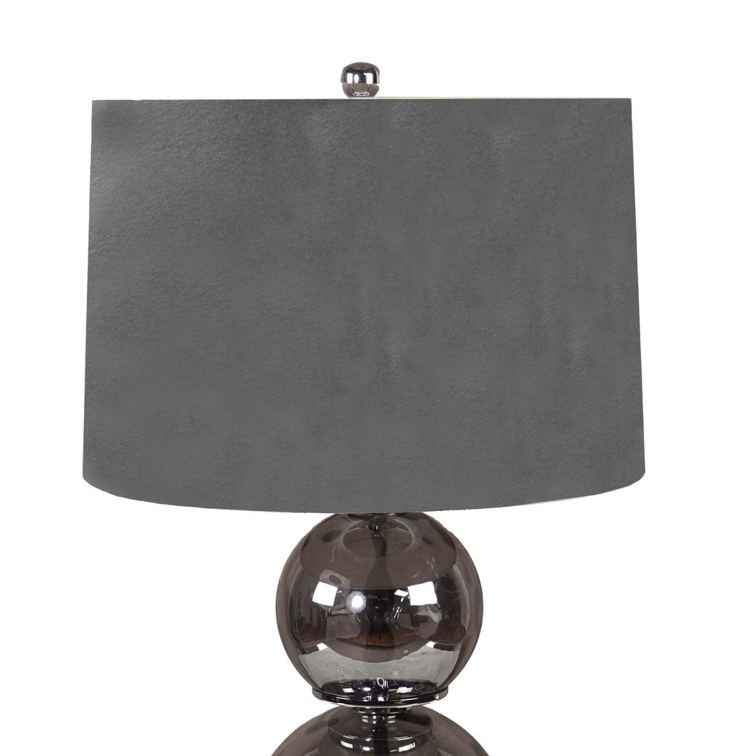 Hill Interiors 22074 Shamrock Metallic Glass Lamp With Velvet Shade