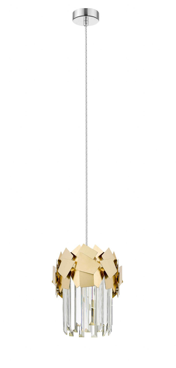 Impex CF1929/01/G Celine 1 Light Pendant Gold Crystal