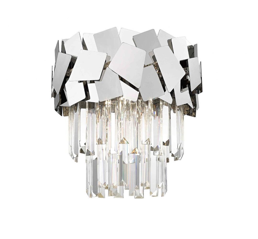 Impex CF1929/04/SF/CH | Celine Semi Flush | Chrome Crystal Ceiling Light