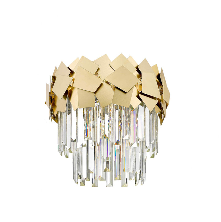 Impex Lighting CF1929 | Celine Gold Crystal | 4-Light Semi Flush Elegance