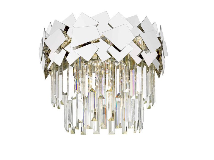 Impex CF1929/05/SF/CH Celine 5 Light Semi Flush Ceiling Light Chrome Crystal