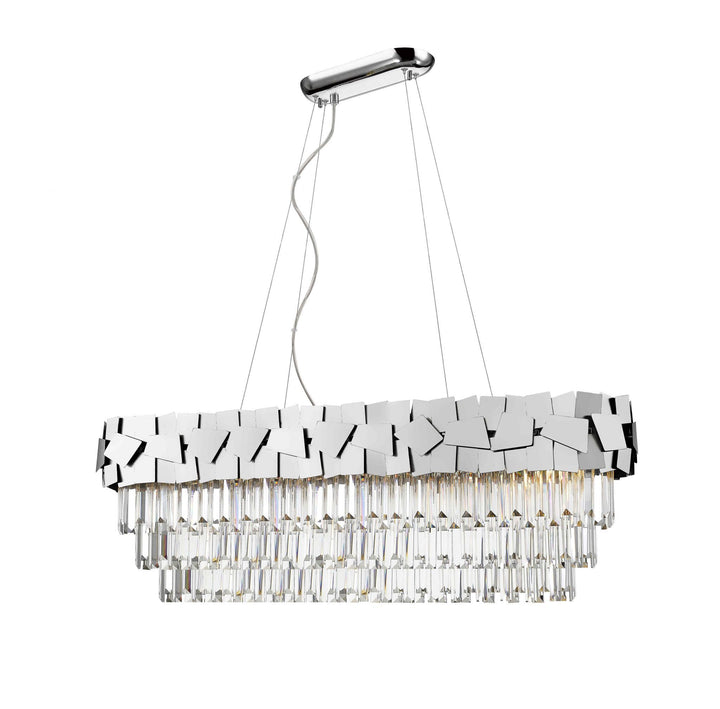 Impex CF1929/09/OBL/CH Celine 9 Light Pendant Chrome Crystal