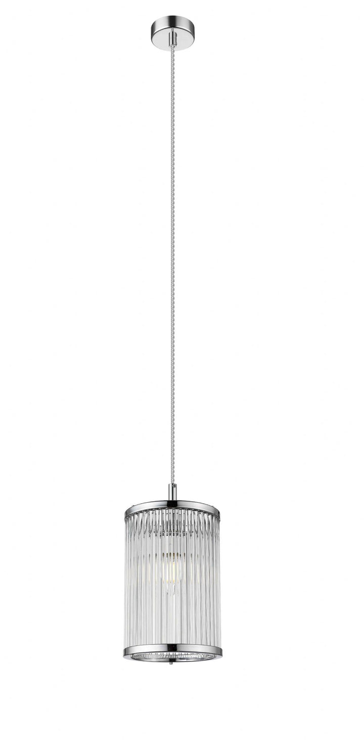 Impex CF2106/01/CH Antigua 1 Light Pendant Chrome Crystal