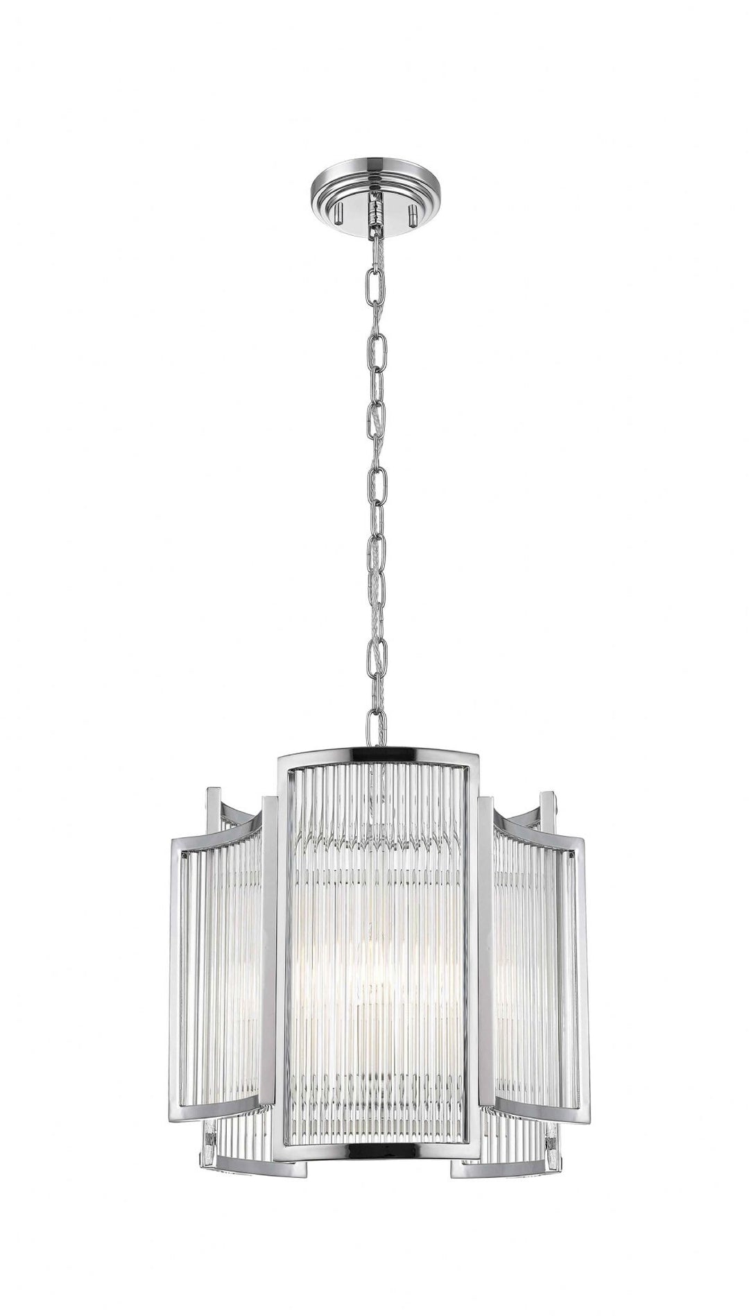 Impex CF2106/03/CH Antigua 3 Light Pendant Chrome Crystal