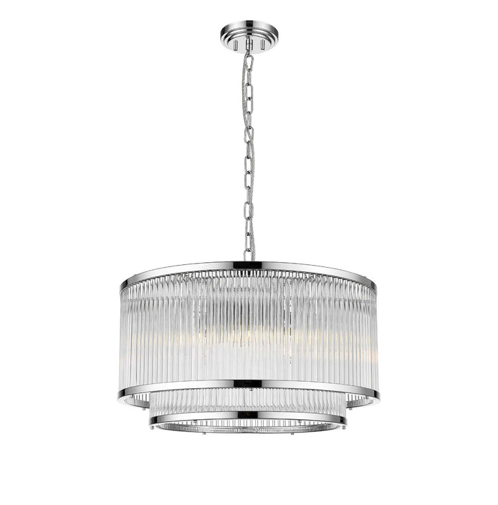 Impex CF2106/05/CH Antigua 5 Light Pendant Chrome Crystal