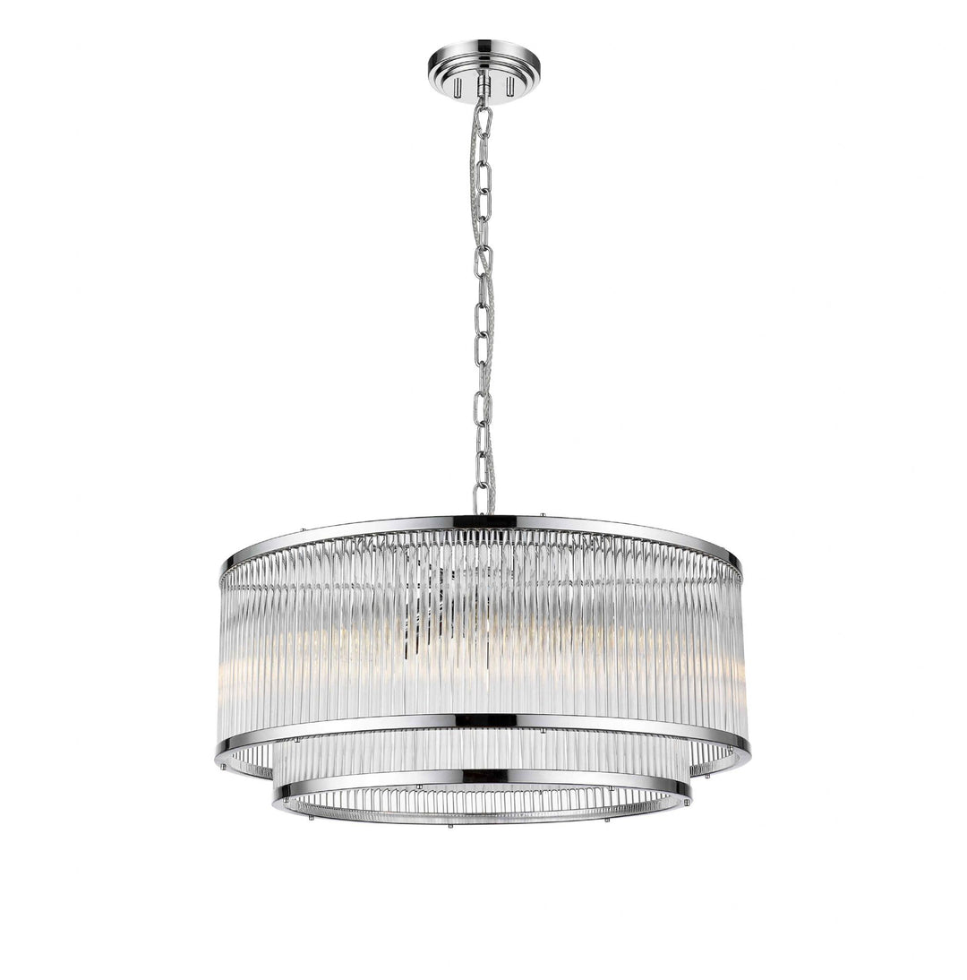 Impex CF2106/06/CH Antigua 6 Light Pendant Chrome Crystal