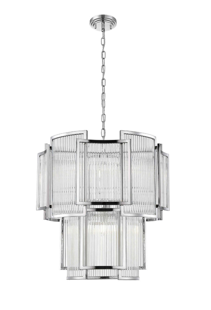 Impex CF2106/08/CH Antigua 8 Light Pendant Chrome Crystal