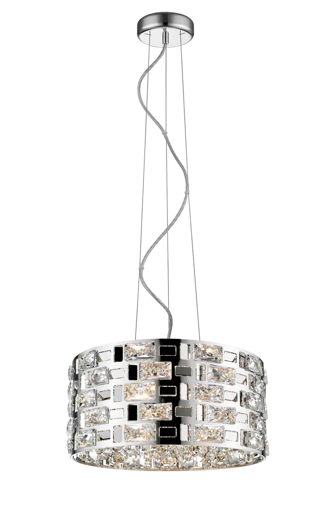 Impex CFH1811/05/CH Lola 5 Light Pendant Chrome Crystal