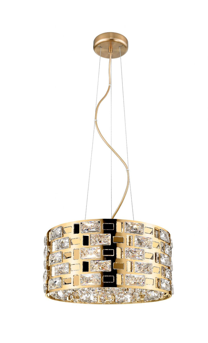 Impex CFH1811/05/G Lola 5 Light Pendant Gold Crystal