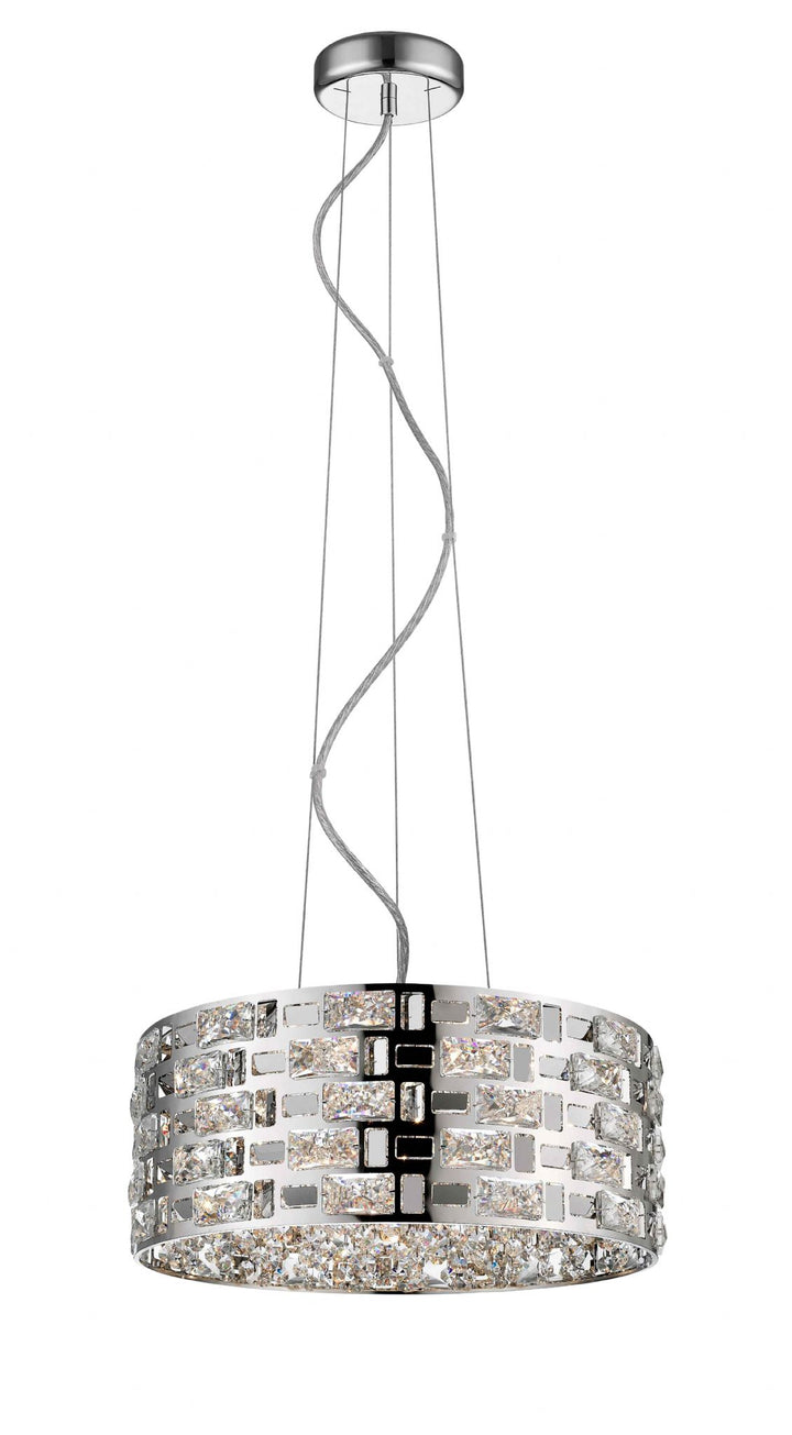 Impex CFH1811/06/CH Lola 6 Light Pendant Chrome Crystal