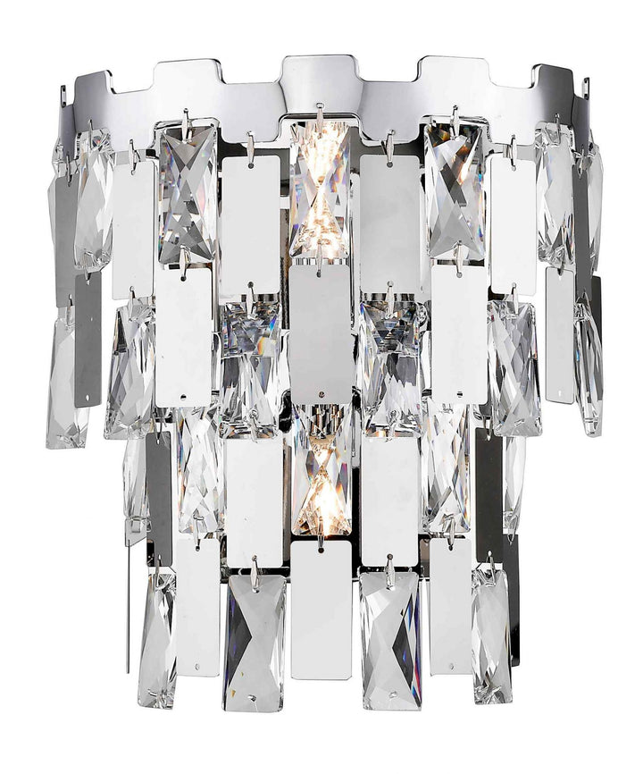 Impex CFH1902/02/WB/CH Alma 2 Light Wall Light Chrome Crystal