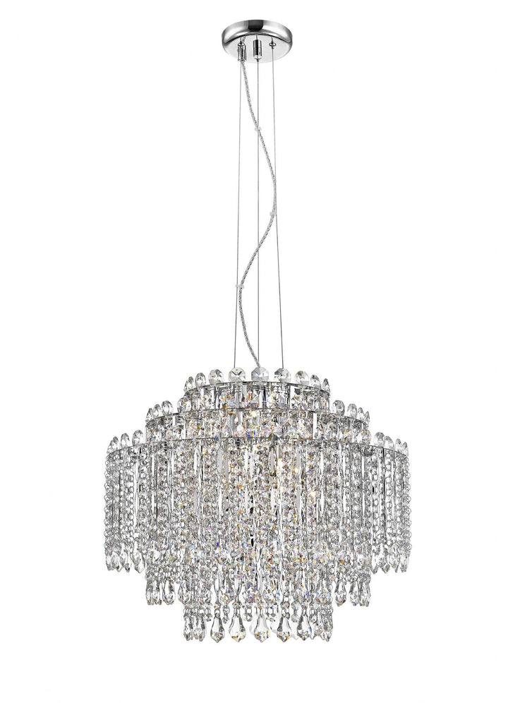 Impex CFH1924/08/CH Alita 8 Light Pendant Chrome Crystal