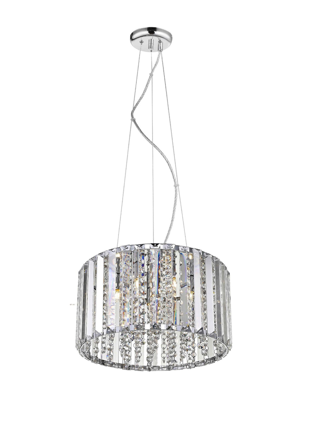 Impex CFH1925/04/CH Diore 4 Light Pendant Chrome Crystal