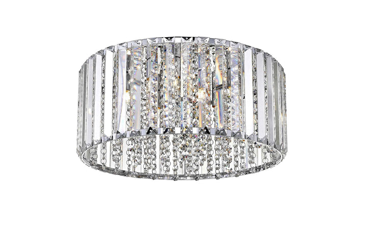 Impex CFH1925/05/PL/CH | Diore Chrome Crystal Ceiling Light | 5 Light Flush Mount