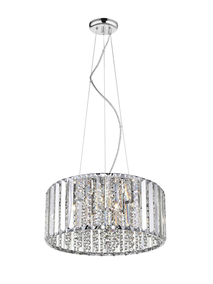 Impex CFH1925/06/CH Diore 6 Light Pendant Chrome Crystal