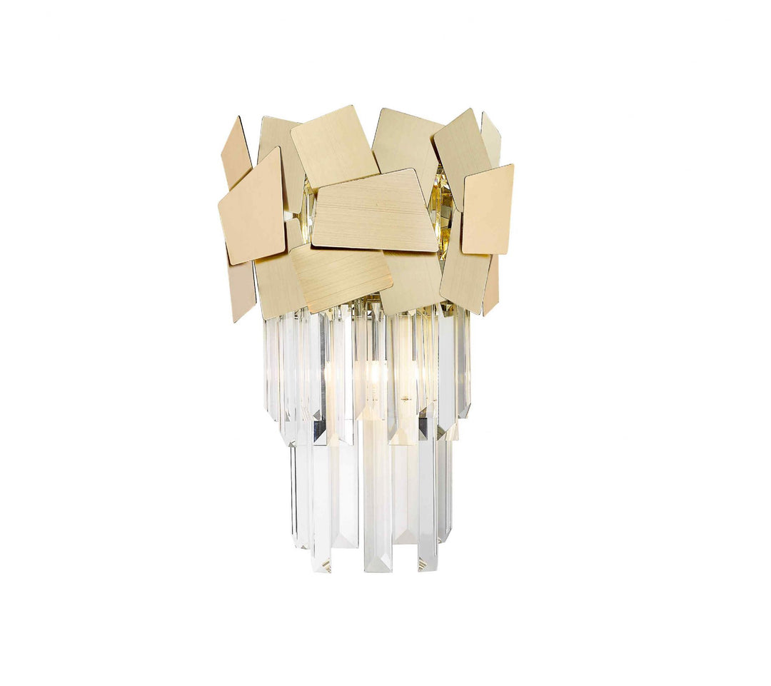 Impex CFH1929/02/WB/G Celine 2 Light Wall Light Gold Crystal