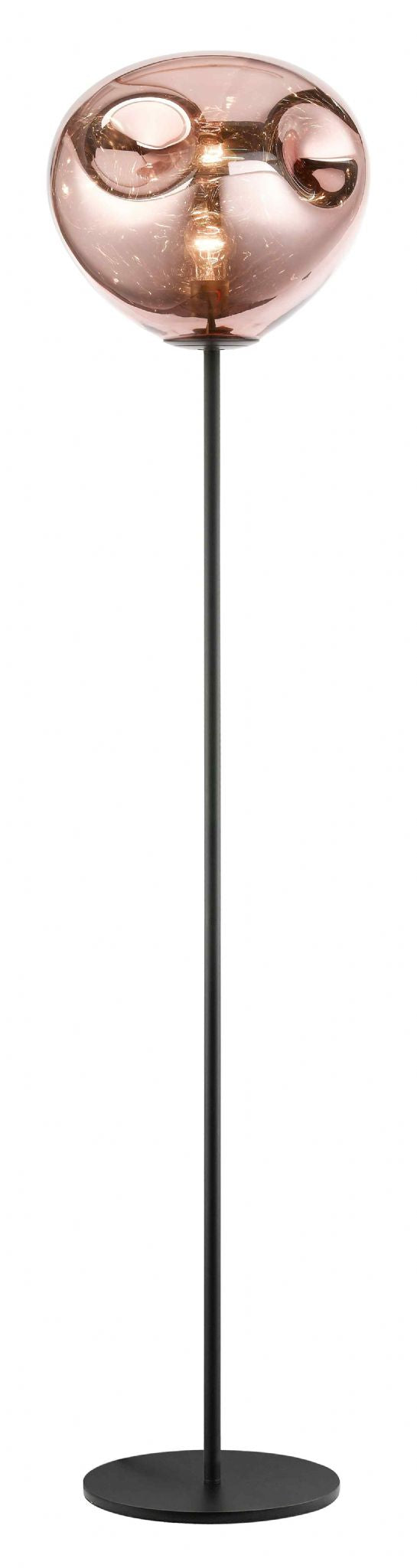 Impex PG1808/01/FL/CH/BLK Nina 1 Light Floor Lamp Chrome Black