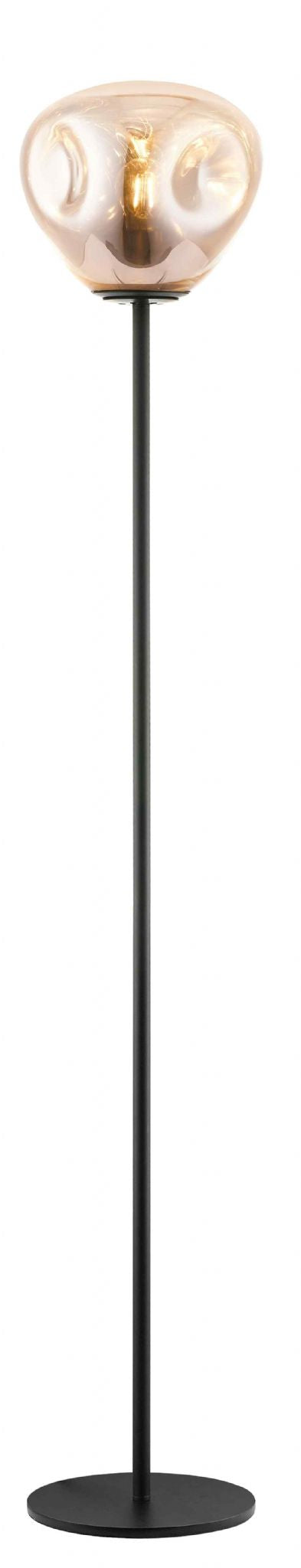 Impex PG1808/01/FL/G/BLK Nina 1 Light Floor Lamp Gold Black