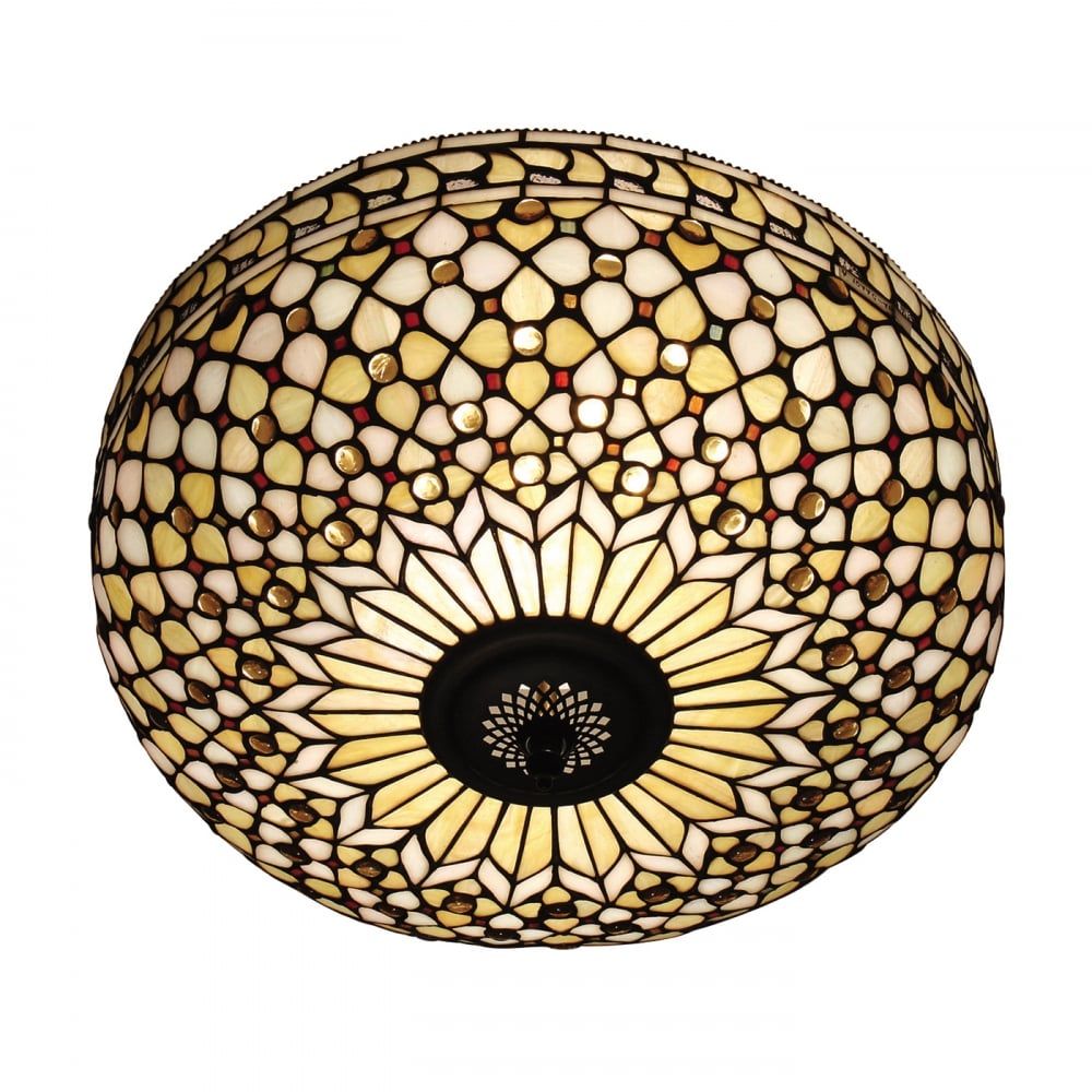 Interiors 1900 64276 Mille Feux Tiffany Large 2 Light Flush