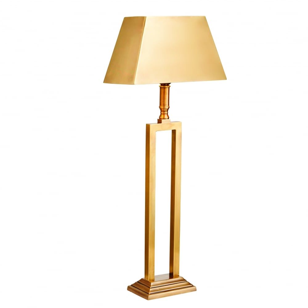 Interiors 1900 72998 Bexton Table Lamp Solid Mellow Brass